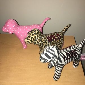 VS Pink Dog Plush Set